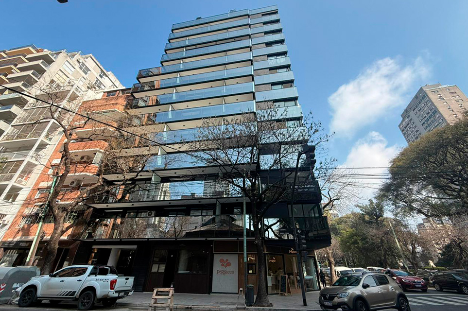 Fachada del edificio JOY Residences en Palermo